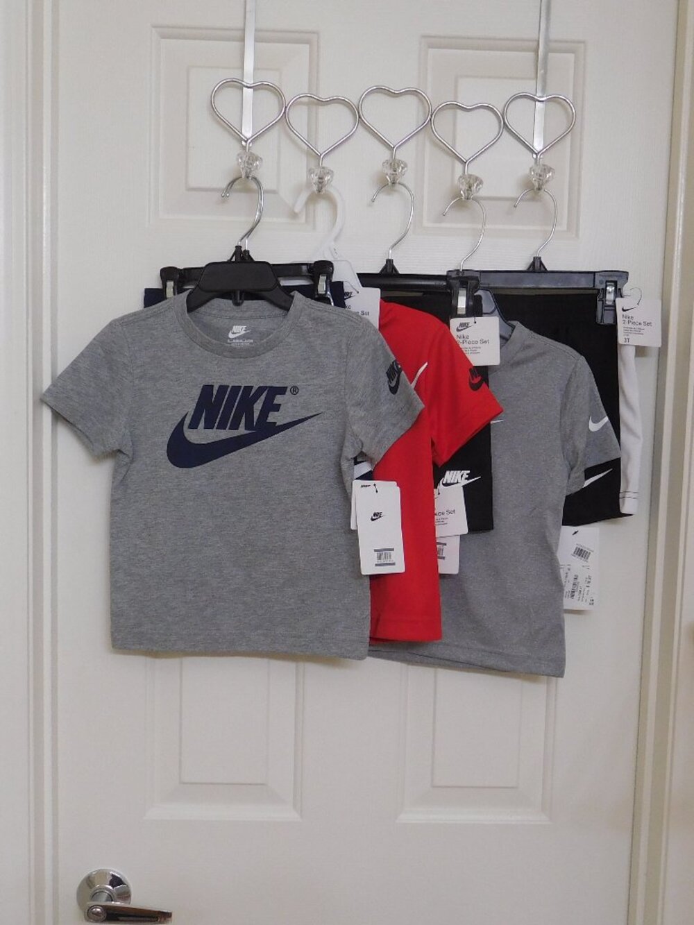 NWT 3 Nike Outfits 2pc Shirt & Shorts Sets Grays Red Bundle sz 3t